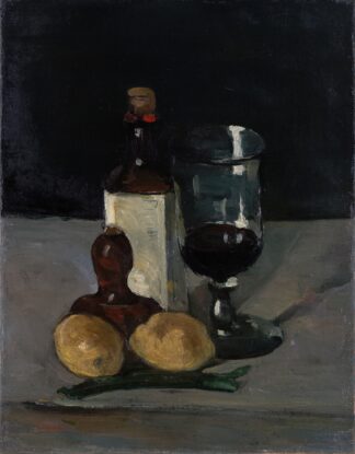 Still Life with Bottle, Glass, and Lemons by Paul Cézanne