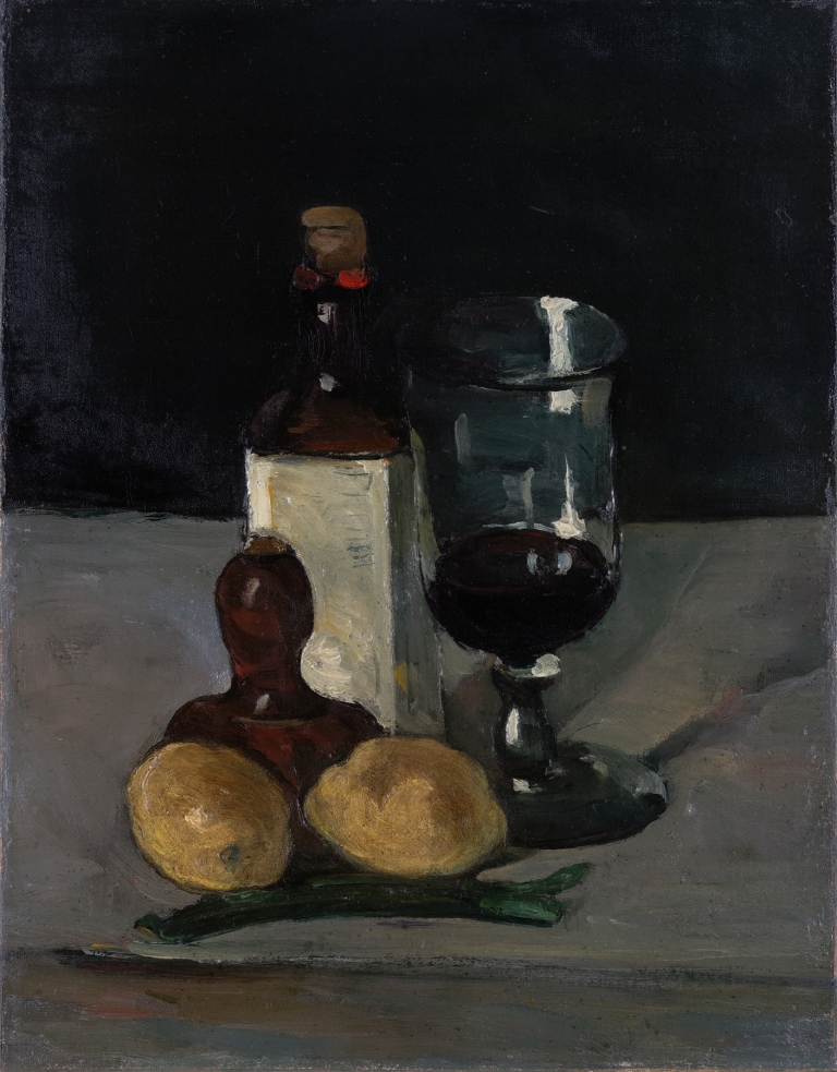 Still Life with Bottle, Glass, and Lemons by Paul Cézanne