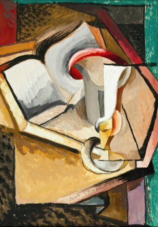 Still life with cup and book by Antonin Procházka