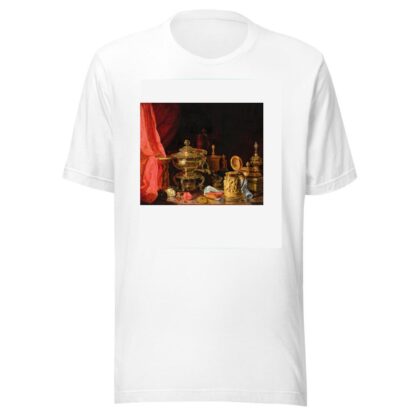 Still Life with Flowers, a Tankard with Figural Decor and Samovar by József Borsos T-Shirt