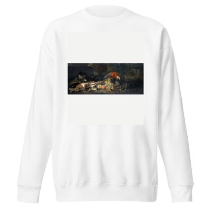 Still Life With Game And Fruits, Parrot, Rabbit And Cat by David de Coninck Sweatshirt