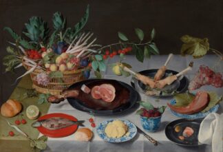 Still Life with Meat, Fish, Vegetables, and Fruit by Jacob van Hulsdonck