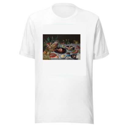 Still Life with Meat, Fish, Vegetables, and Fruit by Jacob van Hulsdonck T-Shirt