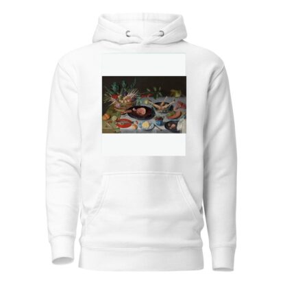 Still Life with Meat, Fish, Vegetables, and Fruit by Jacob van Hulsdonck Hoodie