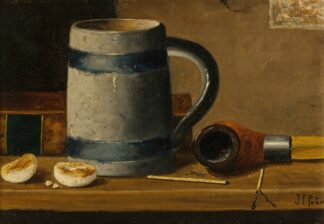 Still Life with Mug and Pipe by John Frederick Peto