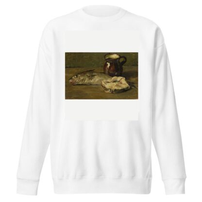 Stilleven met kabeljauw by Willem Roelofs II Sweatshirt