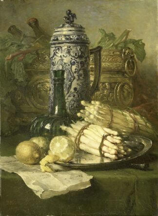 Stilleven met kan van steengoed by Maria Vos