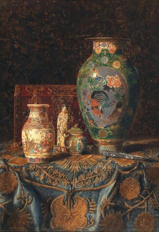 Stillleben Mit Asiatischen Ziergegenständen by Max Schödl