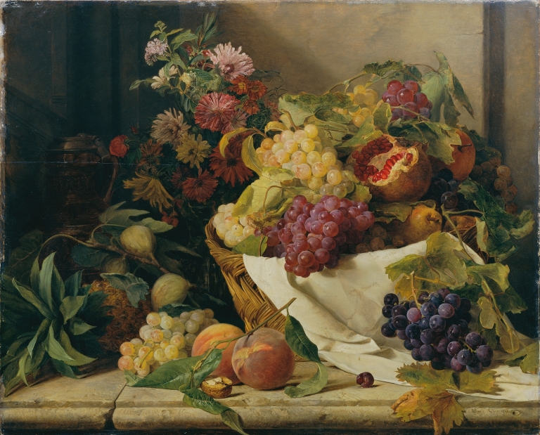 Stillleben mit Früchten und Blumen by Rosalia Amon