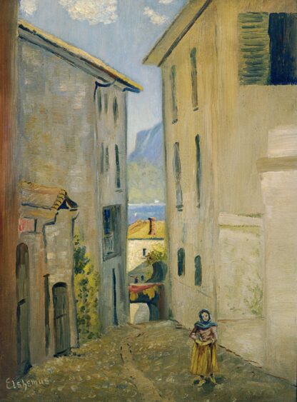 Street in Lugano by Louis Michel Eilshemius T-Shirt