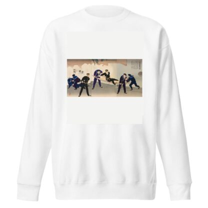 Struggling Hard on the Battleship Hatsuse in the Harbor of Port Arthur by Kobayashi Kiyochika Sweatshirt