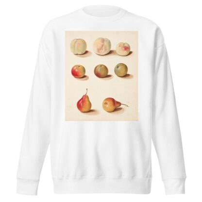 Studie af fersken, æble og pære by Johanna Fosie Sweatshirt