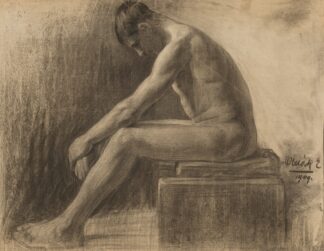 Study of a Seated Man by Emil Alexay-Olexák