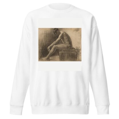 Study of a Seated Man by Emil Alexay-Olexák Sweatshirt