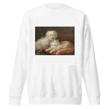 Study of a Terrier and a Cat by Henry Maurice Page Sweatshirt