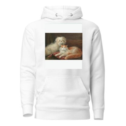 Study of a Terrier and a Cat by Henry Maurice Page Hoodie
