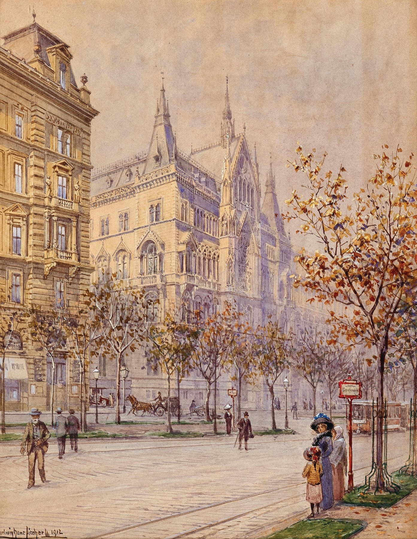 Sühnhaus in Schottenring at Vienna Ringstraße by Ludwig Hans Fischer