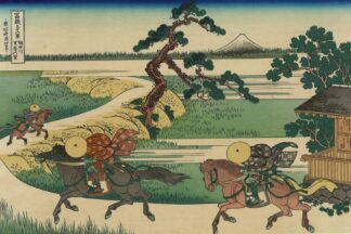Sumidagawa sekiya no sato by Katsushika Hokusai