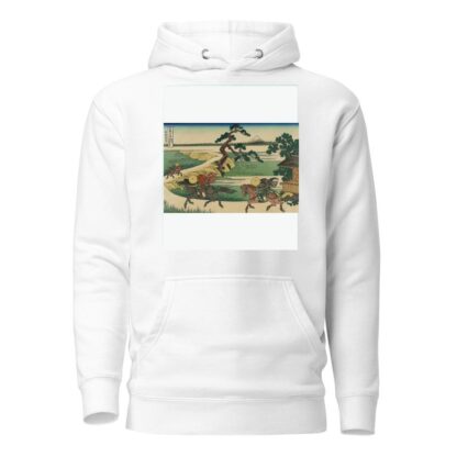 Sumidagawa sekiya no sato by Katsushika Hokusai Hoodie