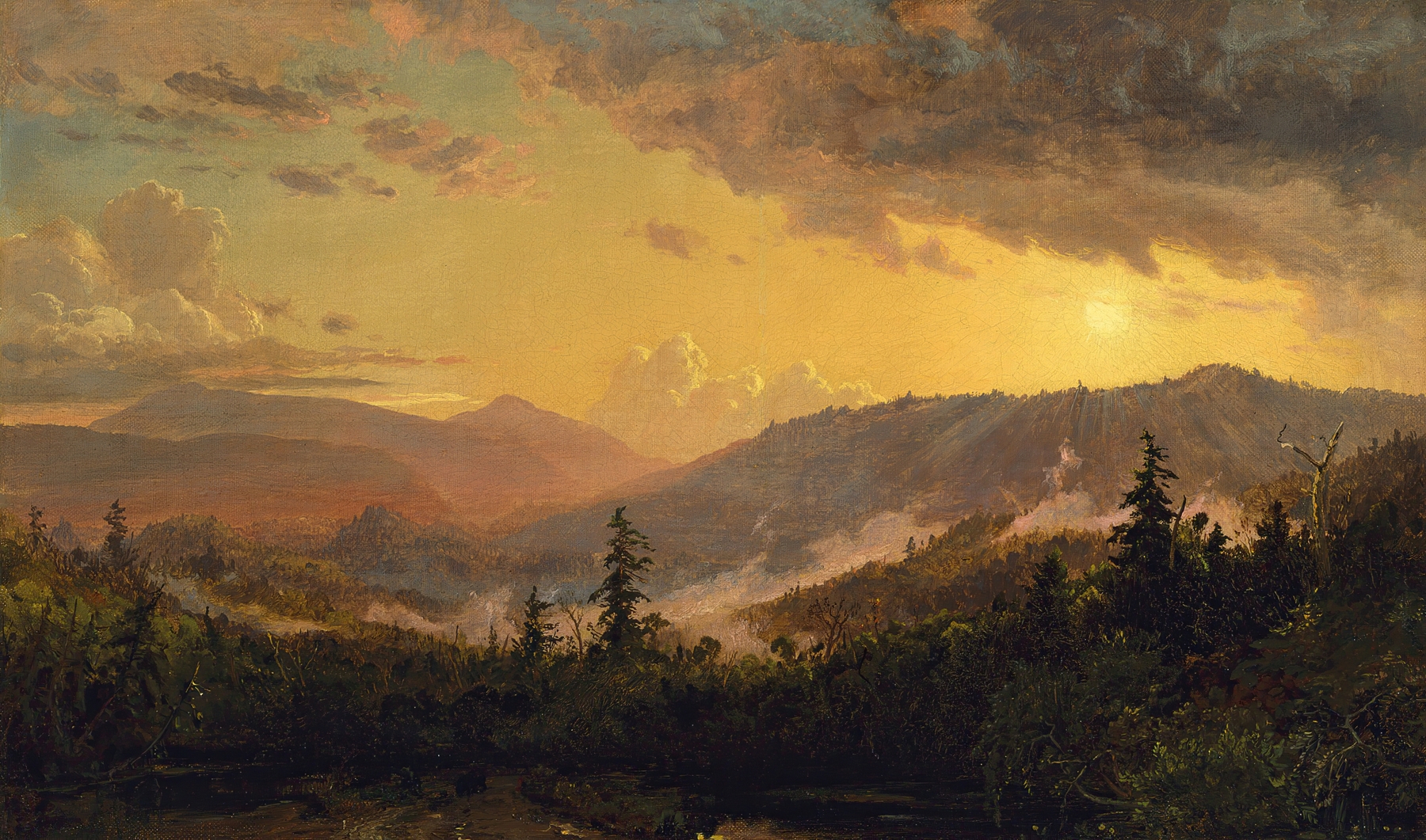 Sunset after a Storm in the Catskill Mountains by Jasper Francis Cropsey