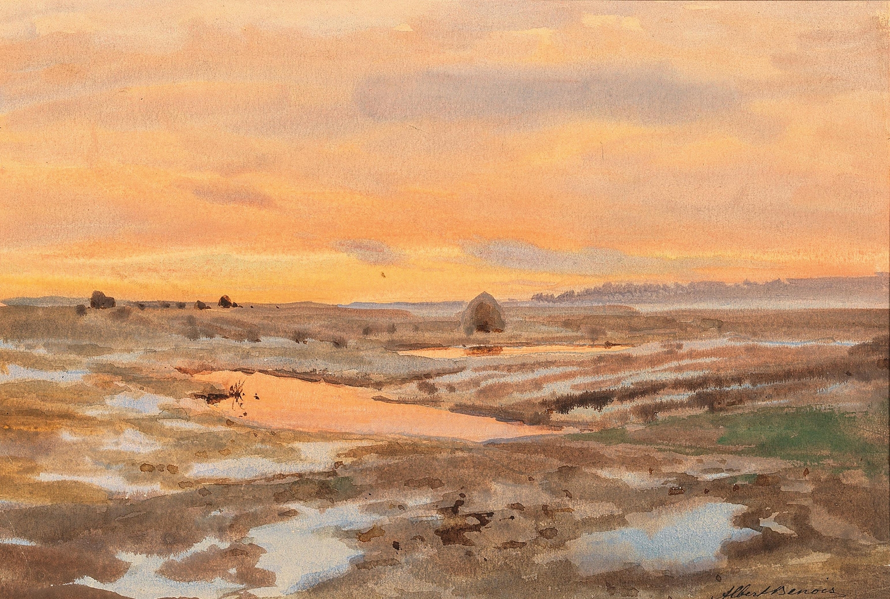 Sunset on the Gulf of Finland by Albert Nikolaevich Benois