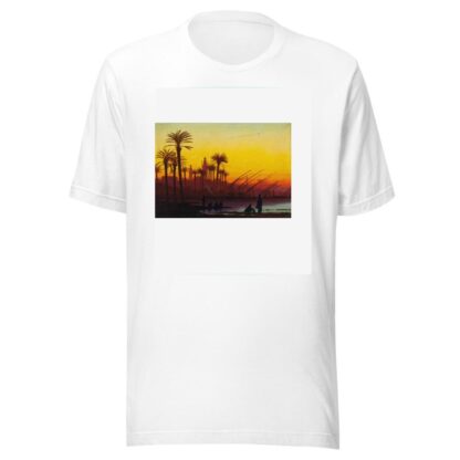 Sunset over the Nile by Charles Théodore Frère T-Shirt