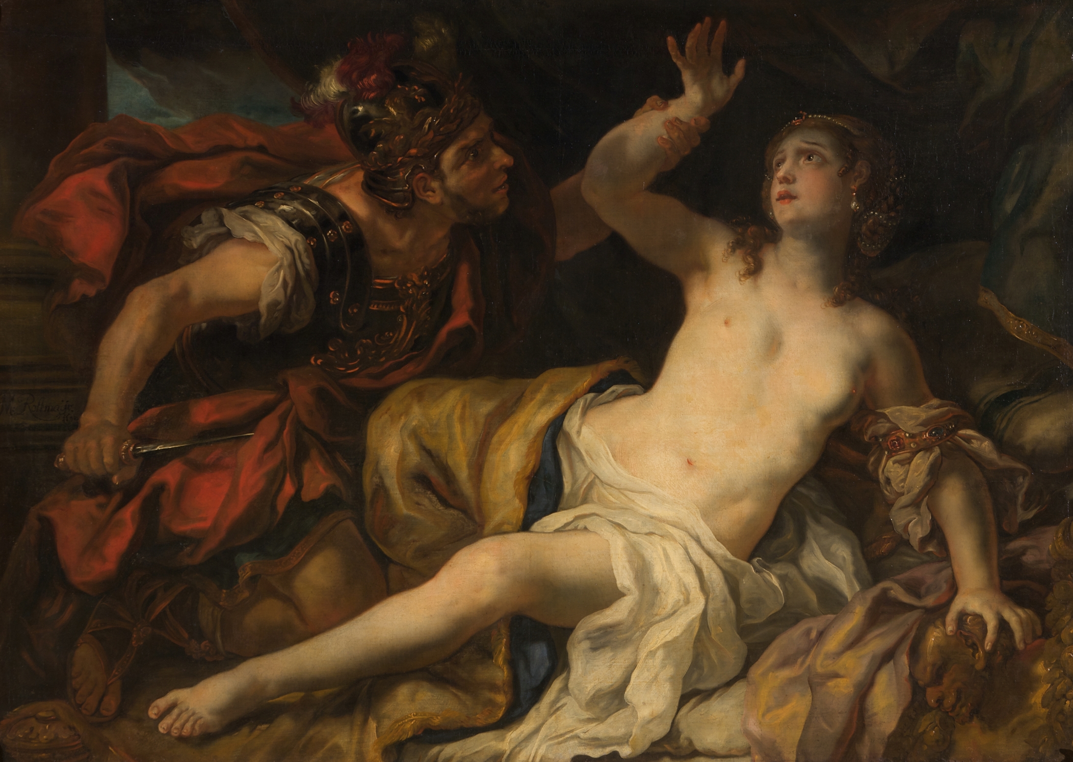 Tarquinius und Lucretia by Johann Michael Rottmayr