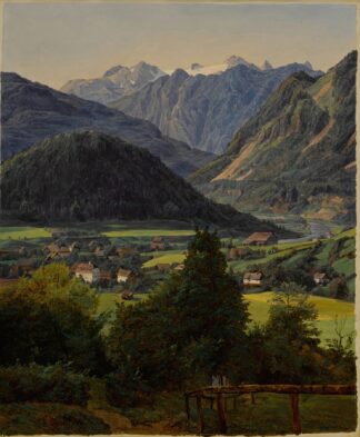 The Dachstein seen from the Sophienplatz by Ferdinand Georg Waldmüller