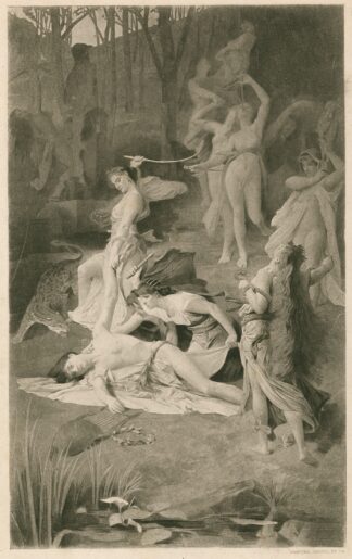 The death of Orpheus by Émile Lévy