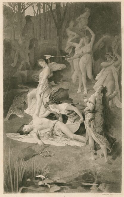 The death of Orpheus by Émile Lévy