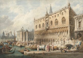 The Doge’s Palace and the Grand Canal, Venice, looking west by Samuel Prout