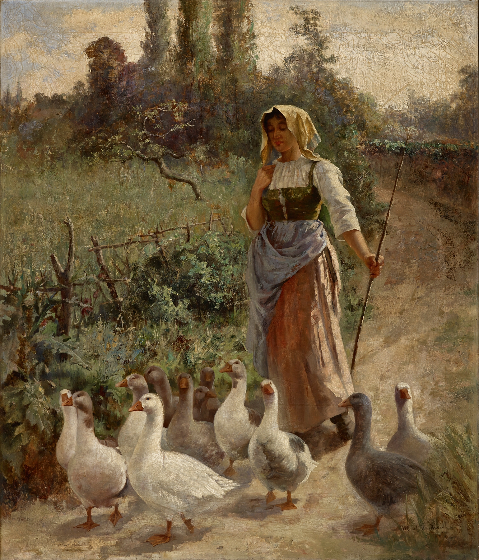 The Goose Girl, Picardy, France by Margaret A. Rudisill
