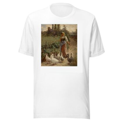The Goose Girl, Picardy, France by Margaret A. Rudisill T-Shirt