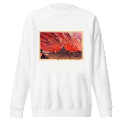 The Great Fire at Ryōgoku Bridge, Viewed from Asakusa Bridge on the 26th of January, 1881 by Kobayashi Kiyochika Sweatshirt