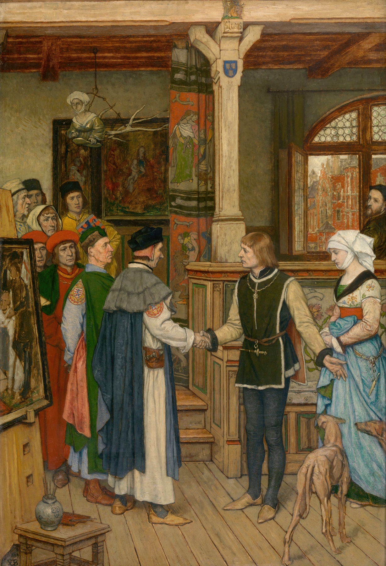 The Magistrates Visit the Workshop of Jan van Eyck by Albert Frans Lieven De Vriendt
