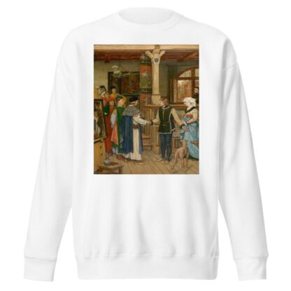 The Magistrates Visit the Workshop of Jan van Eyck by Albert Frans Lieven De Vriendt Sweatshirt