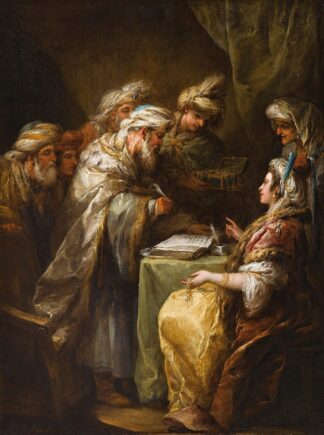 The marriage contract by Charles-André van Loo