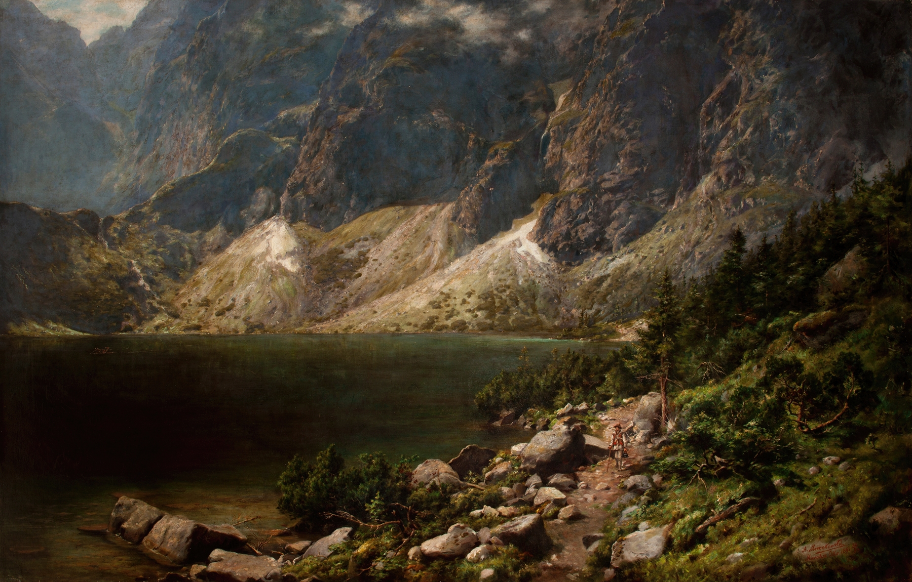 The Morskie Oko Lake in the Tatras by Aleksander Mroczkowski