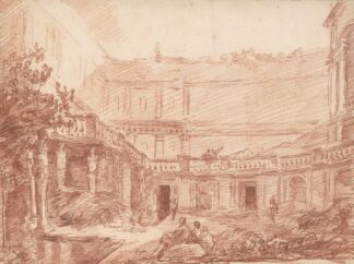 The Nymphaeum of the Villa di Papa Giulio, Rome by Hubert Robert