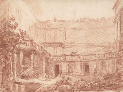 The Nymphaeum of the Villa di Papa Giulio, Rome by Hubert Robert Hoodie