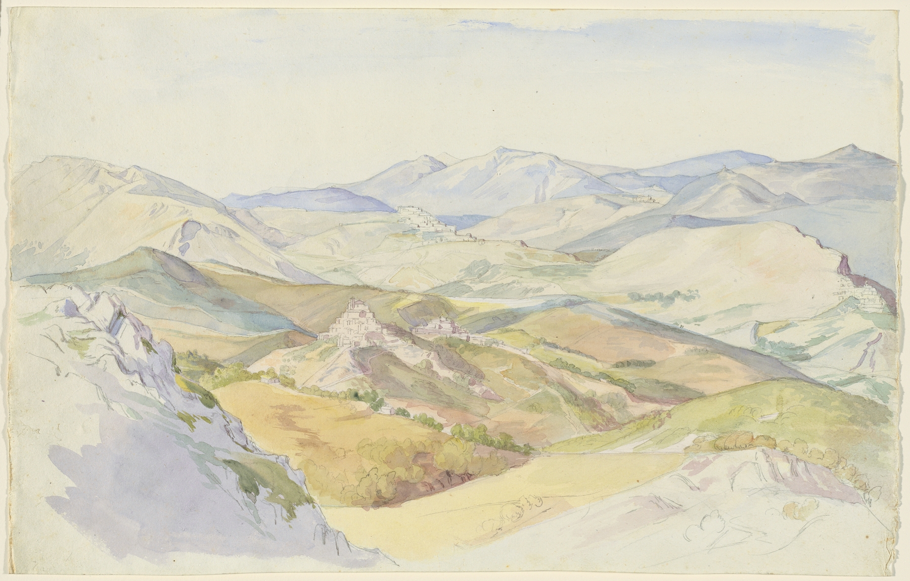 The Sabine Hills and Rocca Santo Stefano Seen from Civitella by Ludwig Deurer