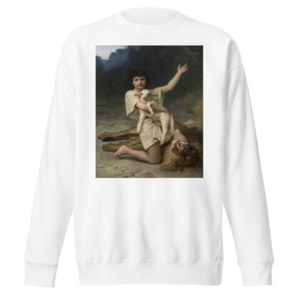The Shepherd David by Elizabeth Jane Gardner Bouguereau Sweatshirt