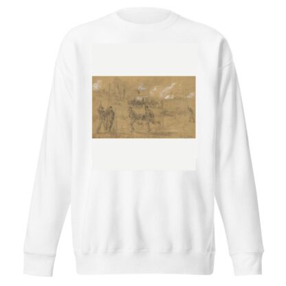 The signal telegraph train as used at the battle of Fredericksburg by Alfred Rudolph Waud Sweatshirt