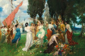 The Spring Festival of Flora before the Acropolis by Ferdinand Leeke