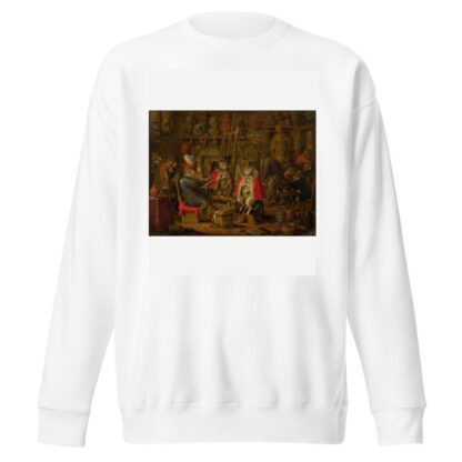 The studio of the monkey painter by Nicolaes van Veerendael Sweatshirt