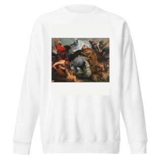 The Tiger, Lion and Leopard hunt by Follower of Peter Paul Rubens Sweatshirt
