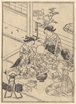 The Toilet—Three Women with Make-up Kit by Sukenobu Ishigawa