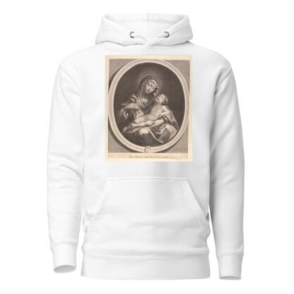 The Virgin seated with the infant Christ sleeping in her lap, in an oval frame, after Reni by Francois de Poilly Hoodie