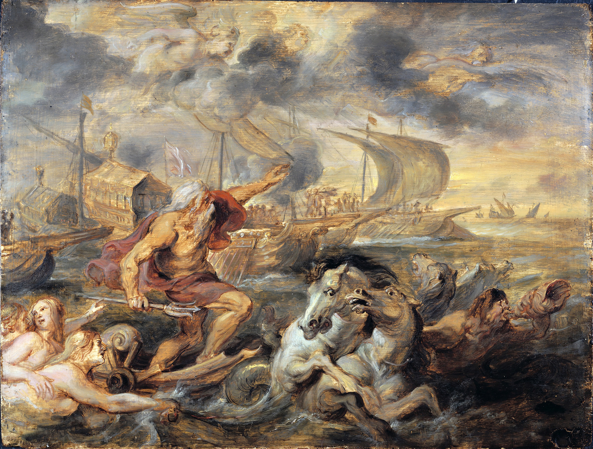 The Voyage Of The Cardinal Infante Ferdinand Of Spain From Barcelona To Genoa In April 1633 by Peter Paul Rubens