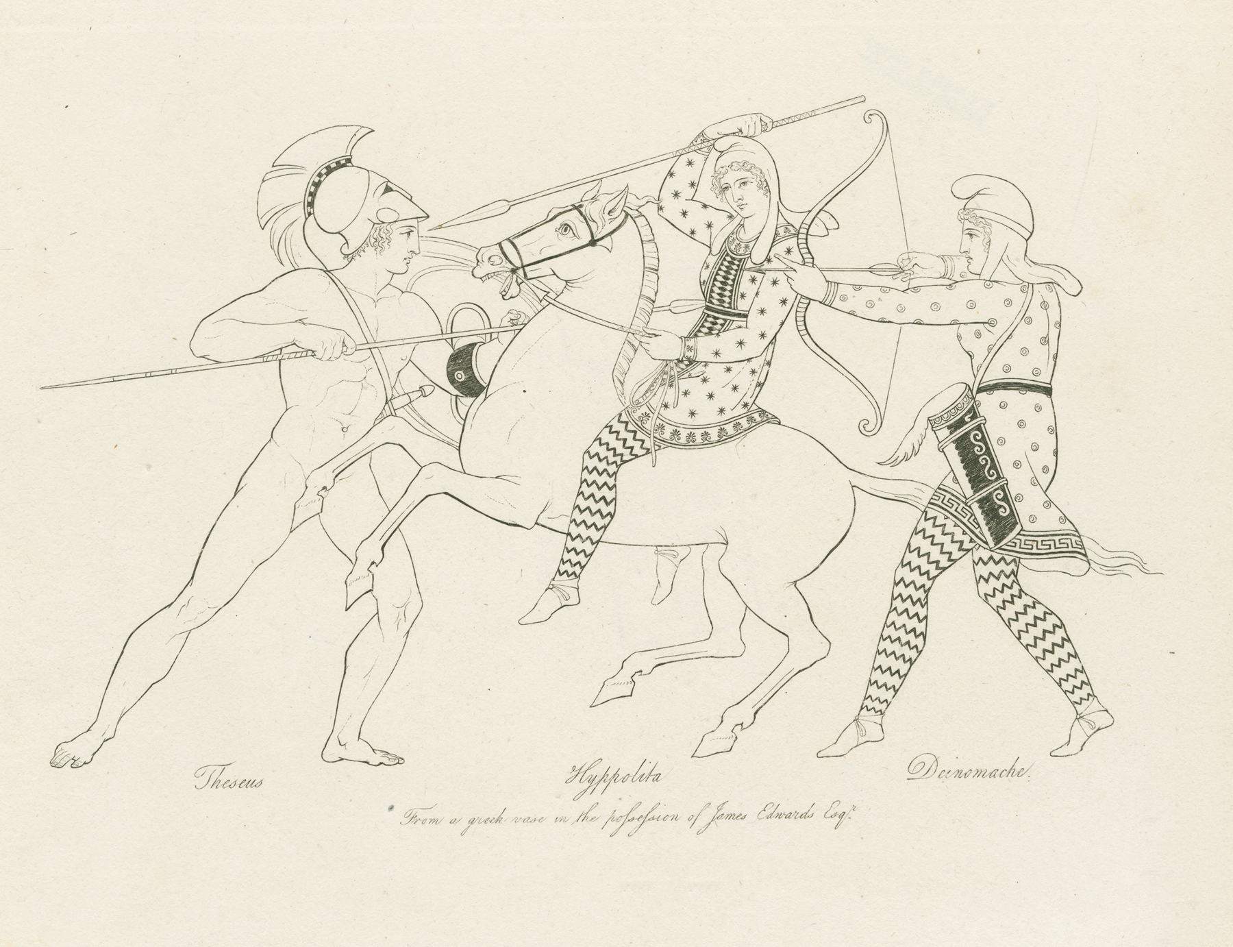 Theseus, ; Hyppolita ; Deinomache by Henry Moses